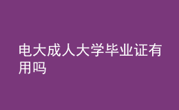 电大成人大学毕业证有用吗