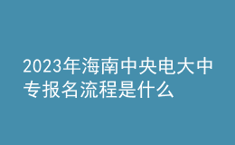 2023年海南中央电大中专报名流程是什么？