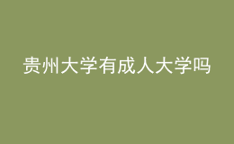 贵州大学有成人大学吗