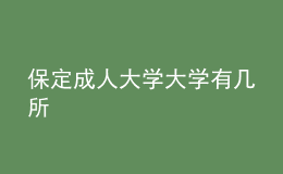 保定成人大学大学有几所