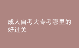 成人自考大专考哪里的好过关 