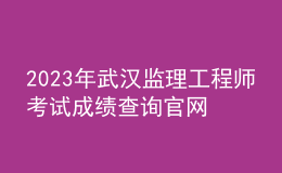 2023年武汉监理工程师考试成绩查询官网