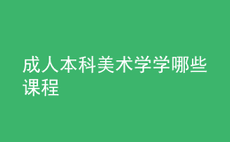 成人本科美术学学哪些课程