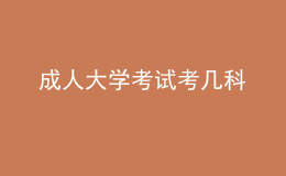 成人大学考试考几科