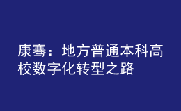 康骞：地方普通本科高校数字化转型之路