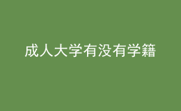 成人大学有没有学籍