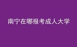 南宁在哪报考成人大学