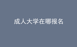 成人大学在哪报名