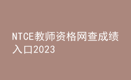 NTCE教师资格网查成绩入口2023