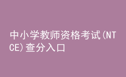 中小学教师资格考试(NTCE) 查分入口