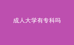 成人大学有专科吗