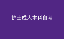 护士成人本科自考 