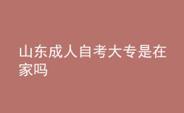 山东成人自考大专是在家吗 