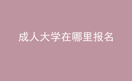 成人大学在哪里报名