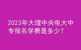 2023年大理中央电大中专报名学费是多少？