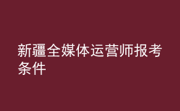 新疆全媒体运营师报考条件