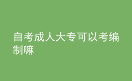 自考成人大专可以考编制嘛 