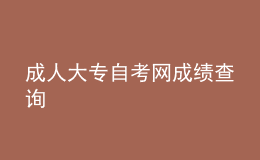 成人大专自考网成绩查询 