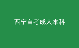 西宁自考成人本科 