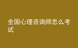 全国心理咨询师怎么考试