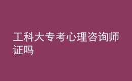 工科大专考心理咨询师证吗