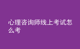 心理咨询师线上考试怎么考