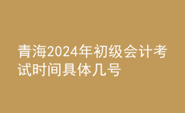 青海2024年初级会计考试时间 具体几号