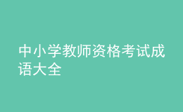 中小学教师资格考试成语大全