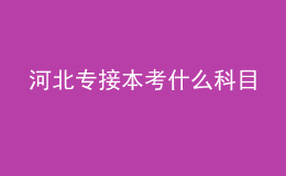 河北专接本考什么科目