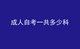 成人自考一共多少科