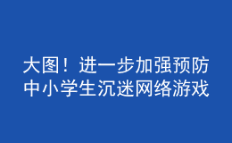 大图！进一步加强预防中小学生沉迷网络游戏管理这样做