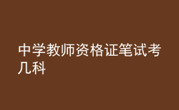 中学教师资格证笔试考几科