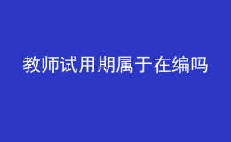 教师试用期属于在编吗