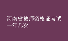 河南省教师资格证考试一年几次