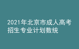 2021年北京市成人高考招生专业计划数统计表一