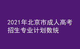 2021年北京市成人高考招生专业计划数统计表三