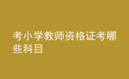 考小学教师资格证考哪些科目