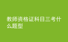 教师资格证科目三考什么题型