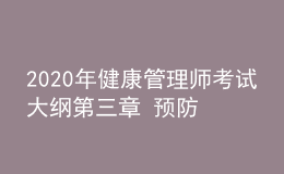 2020年健康管理师考试大纲第三章 预防医学基础知识