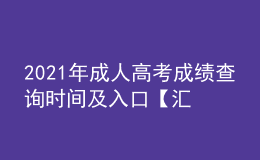 2021年成人高考成绩查询时间及入口【汇总】