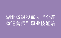 湖北省退役军人“全媒体运营师”职业技能培训启动