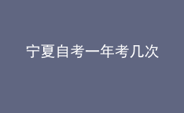 宁夏自考一年考几次