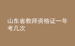 山东省教师资格证一年考几次