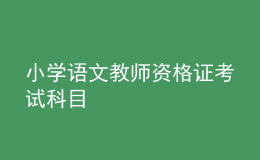 小学语文教师资格证考试科目