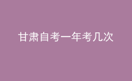 甘肃自考一年考几次