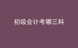 初级会计考哪三科