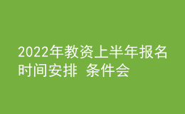 2022年教资上半年报名时间安排 条件会变化吗