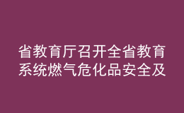省教育厅召开全省教育系统燃气危化品安全及近期校园安全工作会议