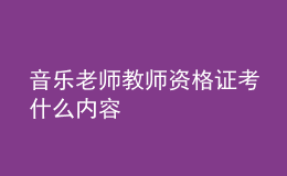 音乐老师教师资格证考什么内容