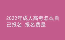 2022年成人高考怎么自己报名 报名费是多少